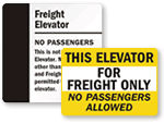 Freight Elevator Signs