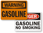 Gasoline No Smoking Signs