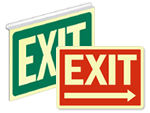 Glow in the Dark Exit Signs