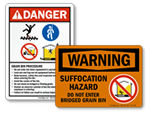 Grain Silo Safety Signs