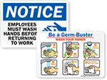 Hand Washing Signs