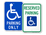 Handicap Parking Enforcement Signs