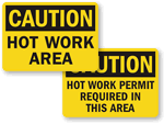 Hot Work Area Signs