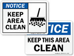 Keep Clean Signs