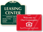 Leasing Office Signs