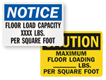 Load Capacity Signs