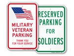 Military Parking Signs