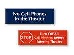 No Cell Phones Signs For Theater