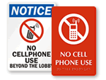 No Cell Phone Signs