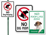 No Dog Poop Signs