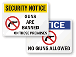 No Weapons Signs