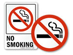 No Smoking Glass Decals