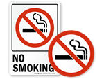 No Smoking Window Decals