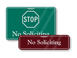 No Soliciting Door Signs