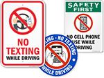 No Texting Signs