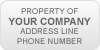 Asset tags with text or logo