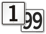 Parking Lot Number Signs