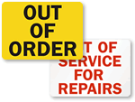 Out of Order Signs