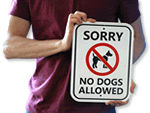 Outdoor No Dog Signs