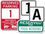 Parking Space Signs