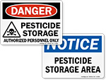 Pesticide Storage Signs