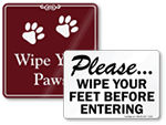 Wipe Your Feet Signs