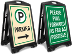 Custom BigBoss A Frame Signs for Parking Lots