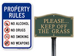 Property Rules Signs