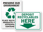 Recycle Here Signs & Labels