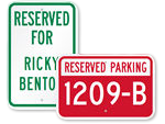 Custom Reserved Parking Signs