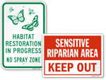 Meadow Habitat Restoration Sign