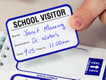 School Visitor Labels