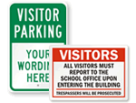 School Visitors Signs