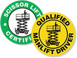 Scissors Lift Stickers