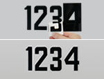 Self Aligning Die Cut Numbers and Letters