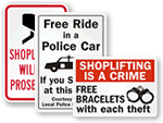 Shoplifting Signs