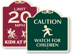 Designer Children at Play Signs