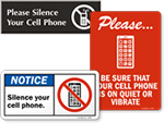 Silence Your Cell Phone Signs