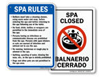 Spa and Hot Tub Signs