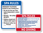 Spa Rules Signs