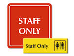 Staff Only Signs