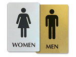 Steel & Brass Restroom Signs