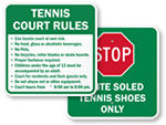 Tennis Court Signs