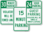 Time Limit Parking Signs