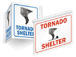 Tornado Shelter Signs