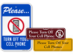 Turn Off Cell Phone Signs