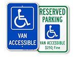 Van Accessible Parking Signs