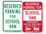 Van Parking Signs