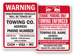 Tow Company Signs 