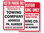 Visitor Parking Only Signs